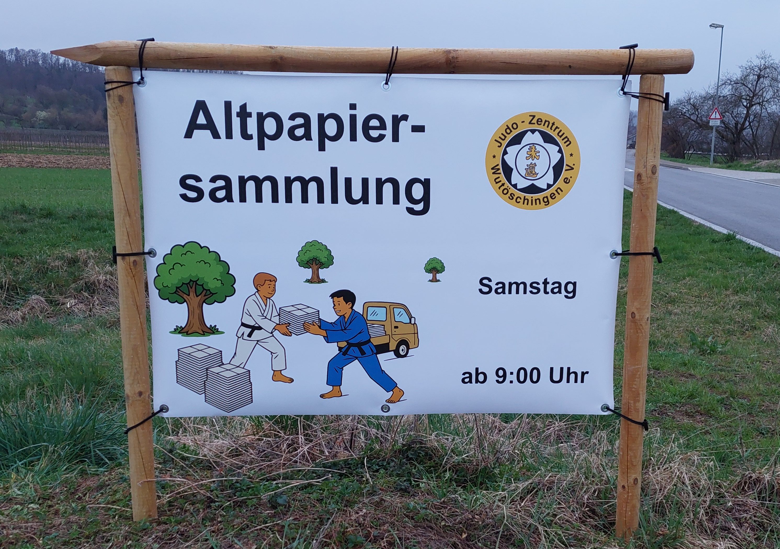 Altpapiersammlung Schild 2026